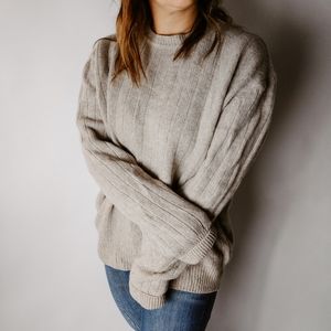 Vintage Giorgiolini Beige Italian Knit Sweater L